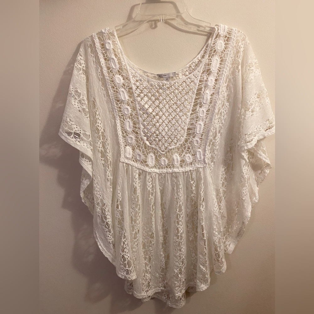 Cream lace top